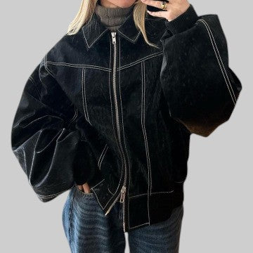 MÁRIA | JEDNA VELIKOST S KAPUCÍ – STYLOVÁ A POHODLNÁ – ČERNÁ – IDEÁLNÍ NA JARO, PODZIM A ZIMU