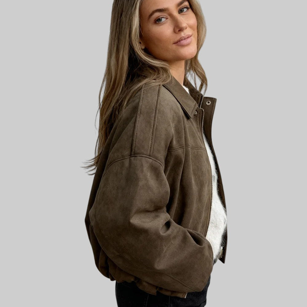 LIZA | BOMBER KABÁT Z UMĚLÉHO SAMETU